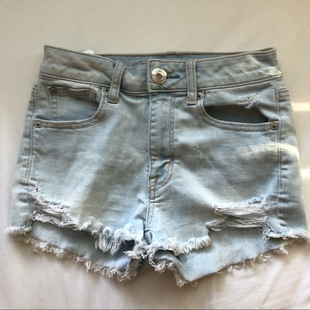 Distressed American Eagle Jean Shorts